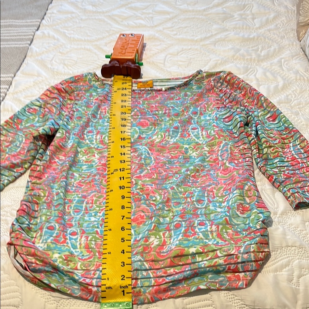 Ruby Rd. Colorful Swirl Print Blouse - image 1